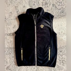 New Orleans Saints Fleece Vest | NFL | Women’s Medium / Mens Small Zip Up